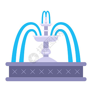 现代城市喷泉的白色背景图片