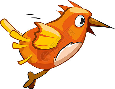 橙鸟 罗宾飞 可爱的卡通人物图片