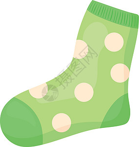 绿袜带白点模式 有趣的服装图片