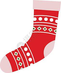 温暖的袜子图标 红冬羊毛卡通脚板图片
