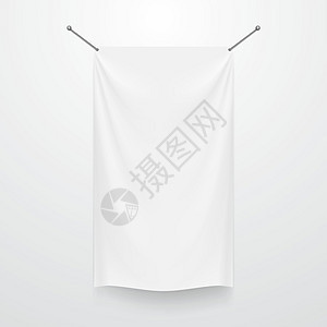 白色上的白清除纺织品条牌模板插图织物折叠波纹细绳长方形纺织品框架床单棉布图片