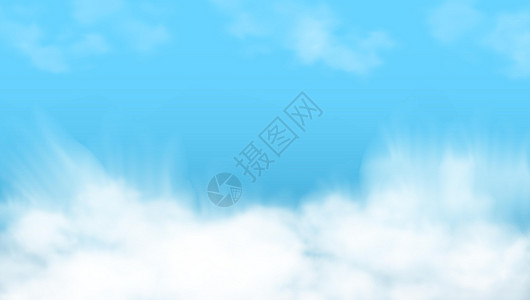 3D 蓝天和白云摘要图片