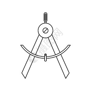绘图罗盘图标 手动工具线性图标 矢量图示工程乐器工程师几何学学校教育圆圈分频器数学设计师图片