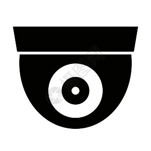 黑色监控摄像头图标 间谍摄像机 安全摄像头 矢量图片