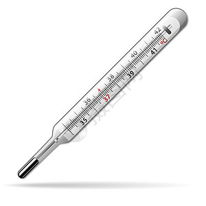温度计医疗; 用于测量人体温度的玻璃汞温度计 Victor(活性)图片