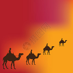 骆驼徽标大篷车沙漠哺乳动物沙丘标识野生动物艺术太阳日出动物图片
