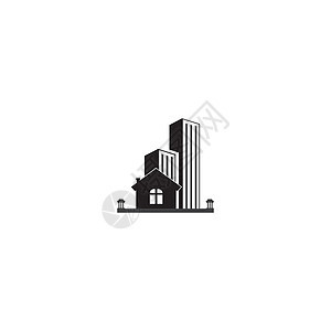 房地产图标公司天际城市标识徽标房子办公室艺术住宅插图图片