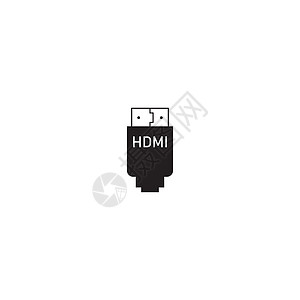 HDMI 图标电脑电视金属屏幕连接器塑料插图电缆港口工具图片