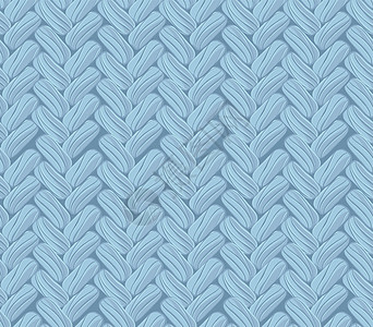 无缝的编织型由花边织物制成 精细的蓝色条纹冬季模式图片