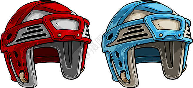 卡通冰冰曲棍球保护性运动头盔图片