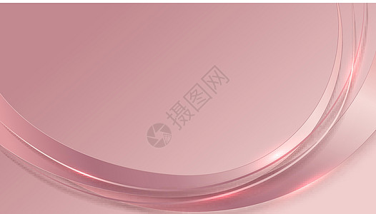 摘要奢侈品模板背景 3D 粉红色弯曲线条用照明塑造重叠层图片