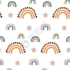 彩虹天气模式装饰品气候织物天堂孩子气氛绘画艺术预报多云背景图片
