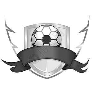 利物浦足球俱乐部带丝带和足球球的盾牌设计图片