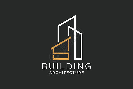 S 信件 房地产改造Logo 建筑建筑建筑设计Logo设计模板元素代理人金子商业住宅金融销售六边形城市房子公司图片