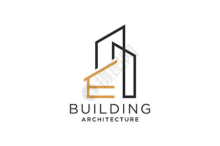 E号信件 房地产改造Logo 建筑建筑建筑设计Logo设计模版元素房子金融销售金子创造力住宅营销公司建筑学代理人背景图片
