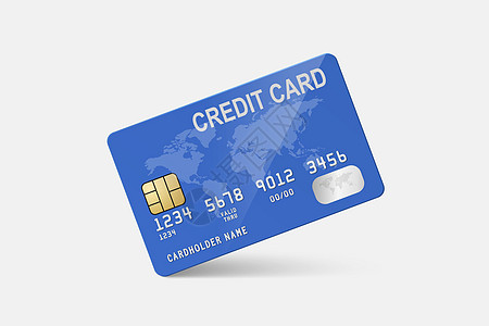 矢量 3d 逼真的蓝色信用卡在白色背景上 塑料信用卡或借记卡的设计模板 信用卡付款概念 正视图代码交易服务插图小样现金店铺货币品图片