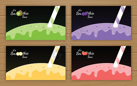 绿色基维平滑剂徽标  维生素奶昔  横幅气泡食物香蕉甜点团体液体插图餐厅牛奶奶油图片