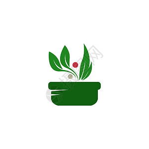 花锅图标标识设计花园花瓶花瓣植物学植物绿色叶子生态植物群花盆图片