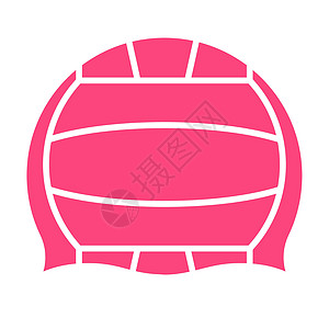 粉色游泳硅胶盖矢量说明图片