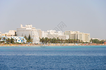 突尼斯的海滩 树 北非 场景 支撑 闲暇 日光浴图片