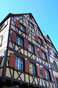 Alsace典型传统住宅 法国科利马 教会图片