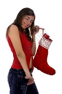 圣诞妇女 基督教 冬天 袜子 喜悦 诺埃尔 快乐 传统 女孩图片