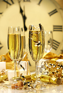 新年午夜香槟 盛年图片