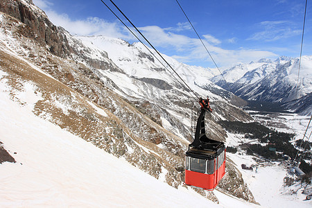 Elbrus山的Gondola 俄罗斯联邦图片