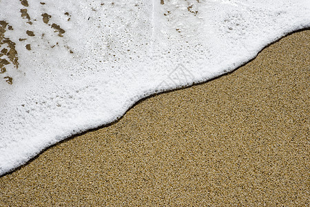 水和沙沙滩细节 - 文本或图像的复制空间图片