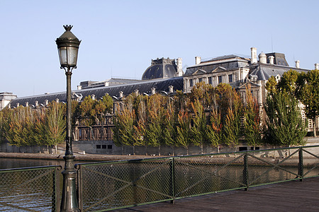 法国旅游景点塞纳河巴黎街灯背景