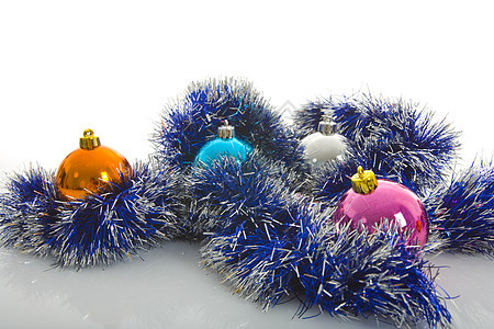 圣诞节装饰 假期 闪亮的 庆典 球 快乐 礼物 装饰品背景图片