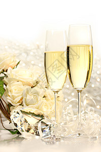 香槟杯 准备参加婚礼庆典图片