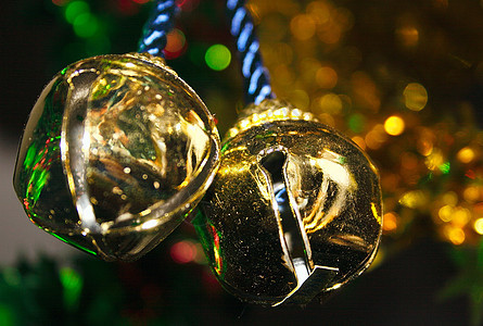 圣诞节钟声 雪橇铃 铃声 假期 闪亮的背景图片