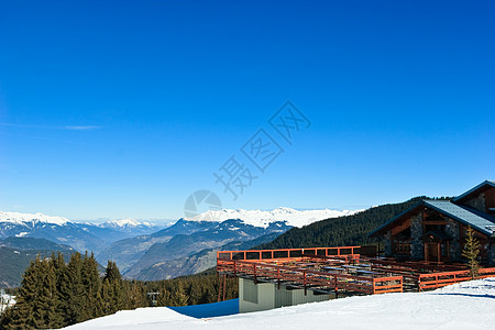 滑雪度假村小屋 季节 房子 酒店 天 小木屋 高山图片