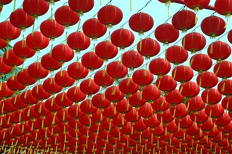 中国红灯 灯笼 前夕 传统的背景图片