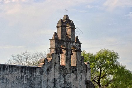 圣安东尼奥代表团 塔 旅游 景点 钟 得克萨斯州 天主教徒图片