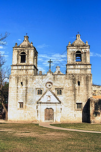 圣安东尼奥代表团 教会 西班牙裔 废墟 老的 旅行 历史性图片