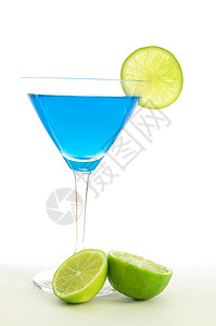 蓝色Curacao鸡尾酒加蓝色Curacao 酒精 茶点图片