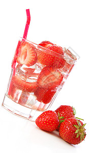 果饮 食物 餐厅 草莓 饮料 白色的 喝 水果 立方体 新鲜的背景图片