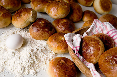 热交包 复活节 仪式 馒头 面包 生产 温暖的 热十字 庆祝背景图片