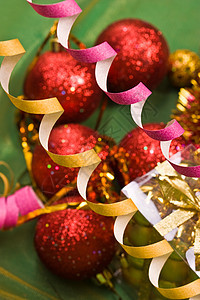 圣诞节装饰 新年 球 装饰品 假期 纸 庆典背景图片