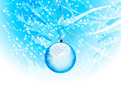 蓝圣诞舞会 礼物 蓝色的 球 雪花 圣诞节 扭曲 丝带 庆典图片