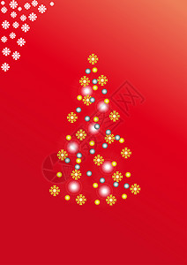 新年卡 雪 雪花 球 红色的 假期 快乐的背景图片