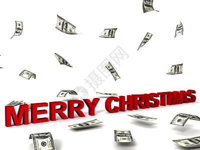 圣诞节的文字和美元图片