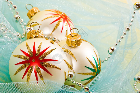 圣诞节装饰 花环 星星 蓝色的 庆典 球 玩具背景图片