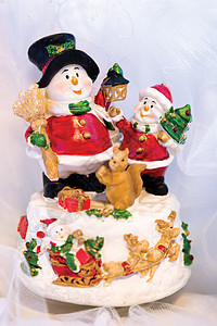 圣诞玩具 松树 前夕 展示 庆典 圣诞节 鹿 梦幻般的 雪橇背景图片