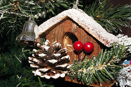 圣诞节小屋背景图片