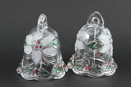 圣诞钟 艺术的 玻璃 钟声 水晶背景图片