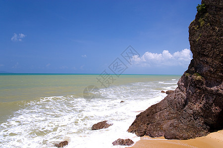 特雷engganu沿海海滩 蓝色的 天空 水晶 海岸图片