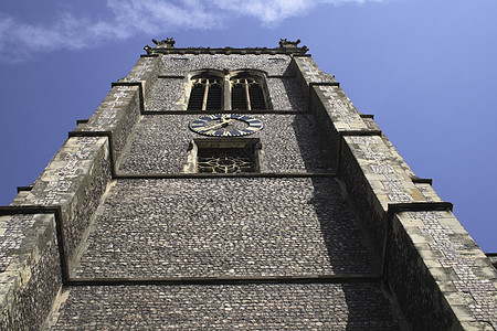 教堂塔 基督教 天空 尖顶 钟楼 祈祷 钟 宗教 蓝色的图片